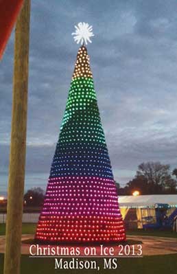 Tree with Star Topper and RGB Pixel Strings